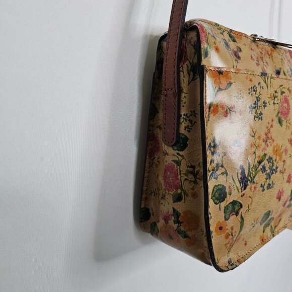 NWT PATRICIA NASH Vallata Crossbody Bag PRAIRIE ROSE TAN FLORAL Leather Nazaire - Picture 7 of 9